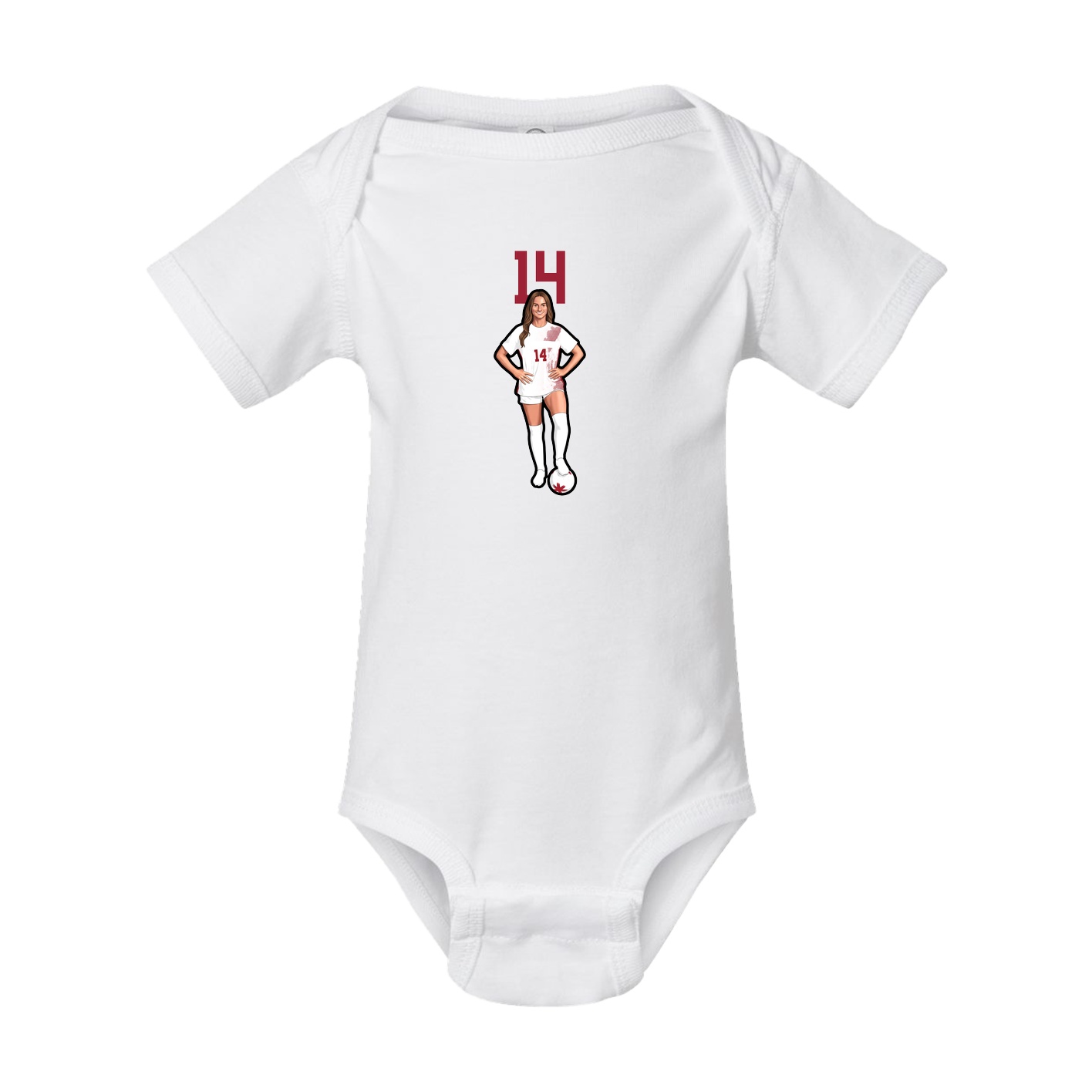 Baby Onesie — Number Top in White