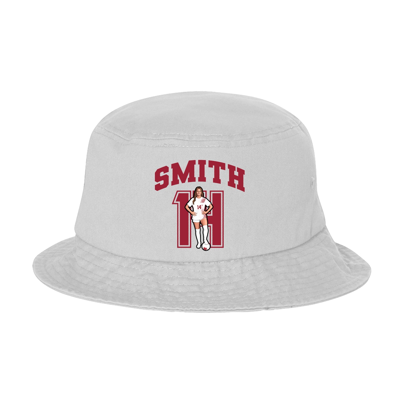 Bucket Cap — Number in White