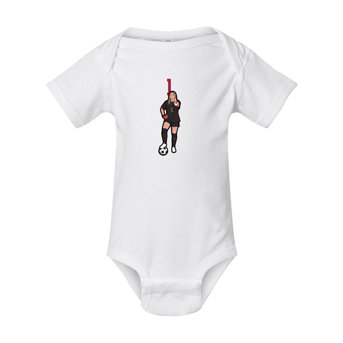 Baby Onesie — Number Top in White