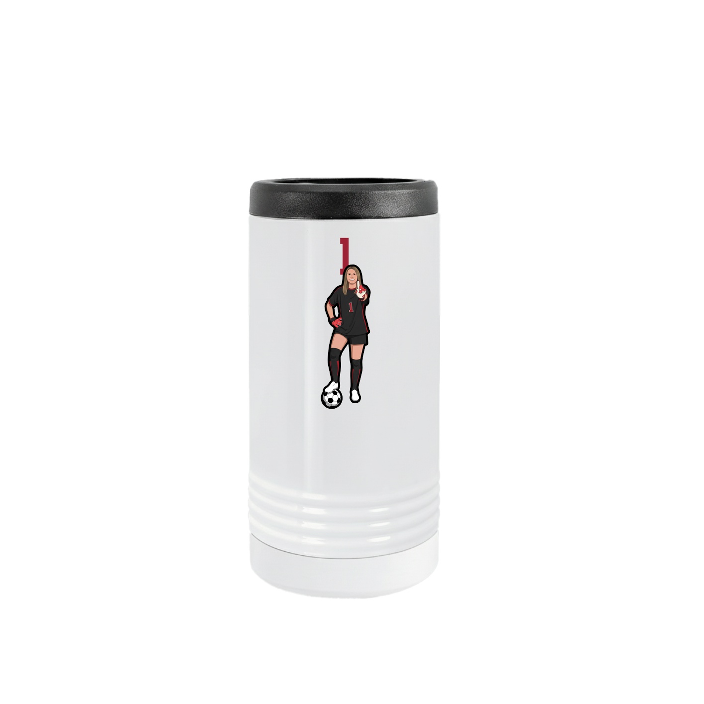 Slim Beverage Holder — Number Top in White