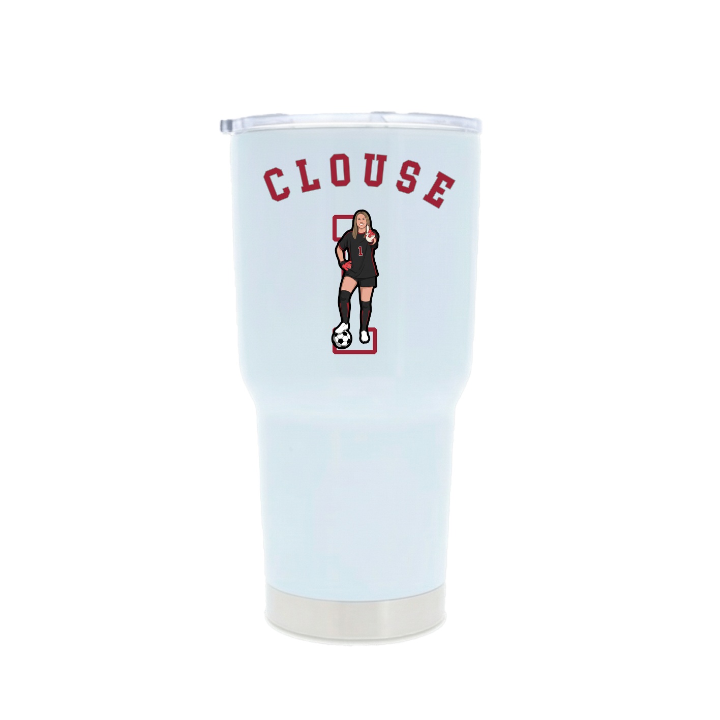 30oz Stainless Steel Tumbler — Shirsey Arch in White