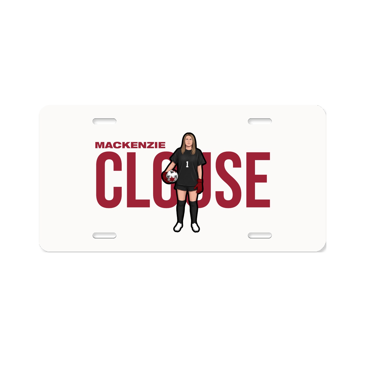 License Plate — Player Name in Classic
