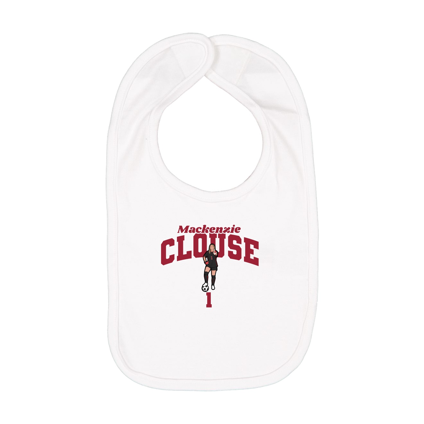 Infant Bib — Signature Arch in White