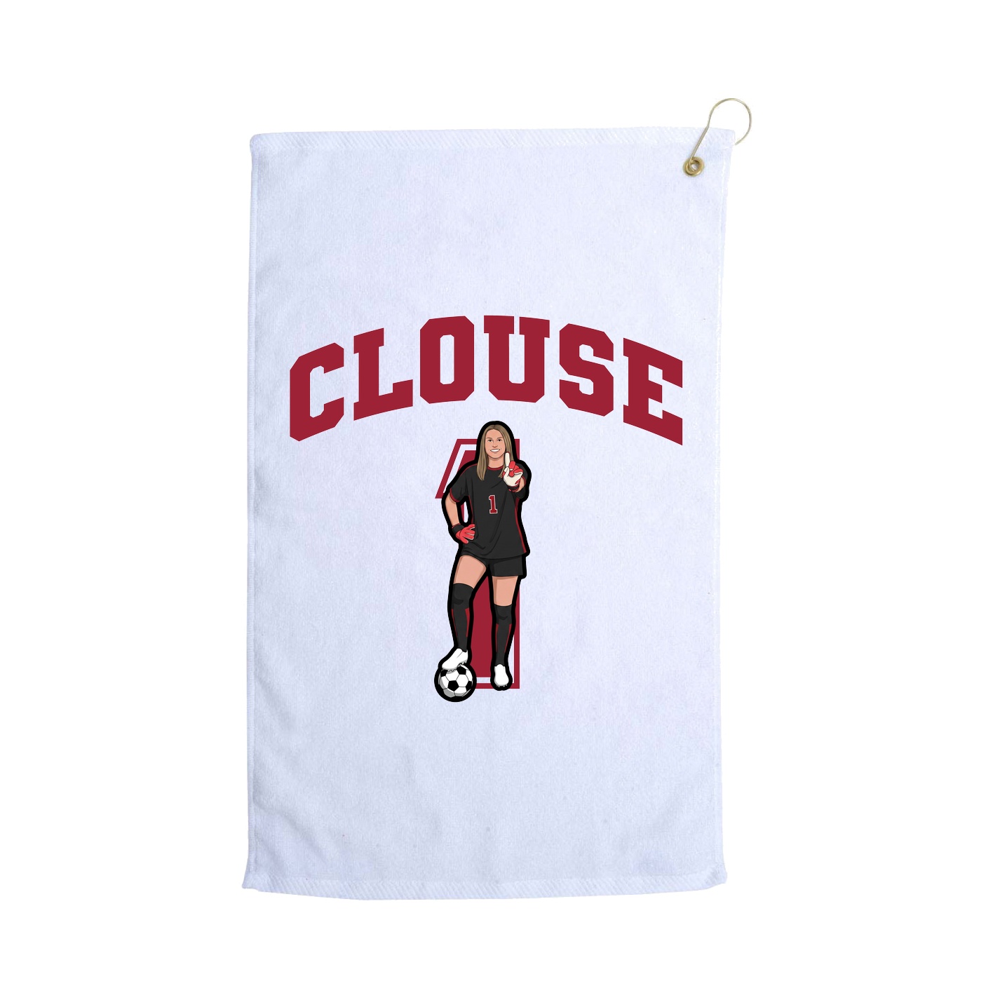 Golf Towel — Number in White