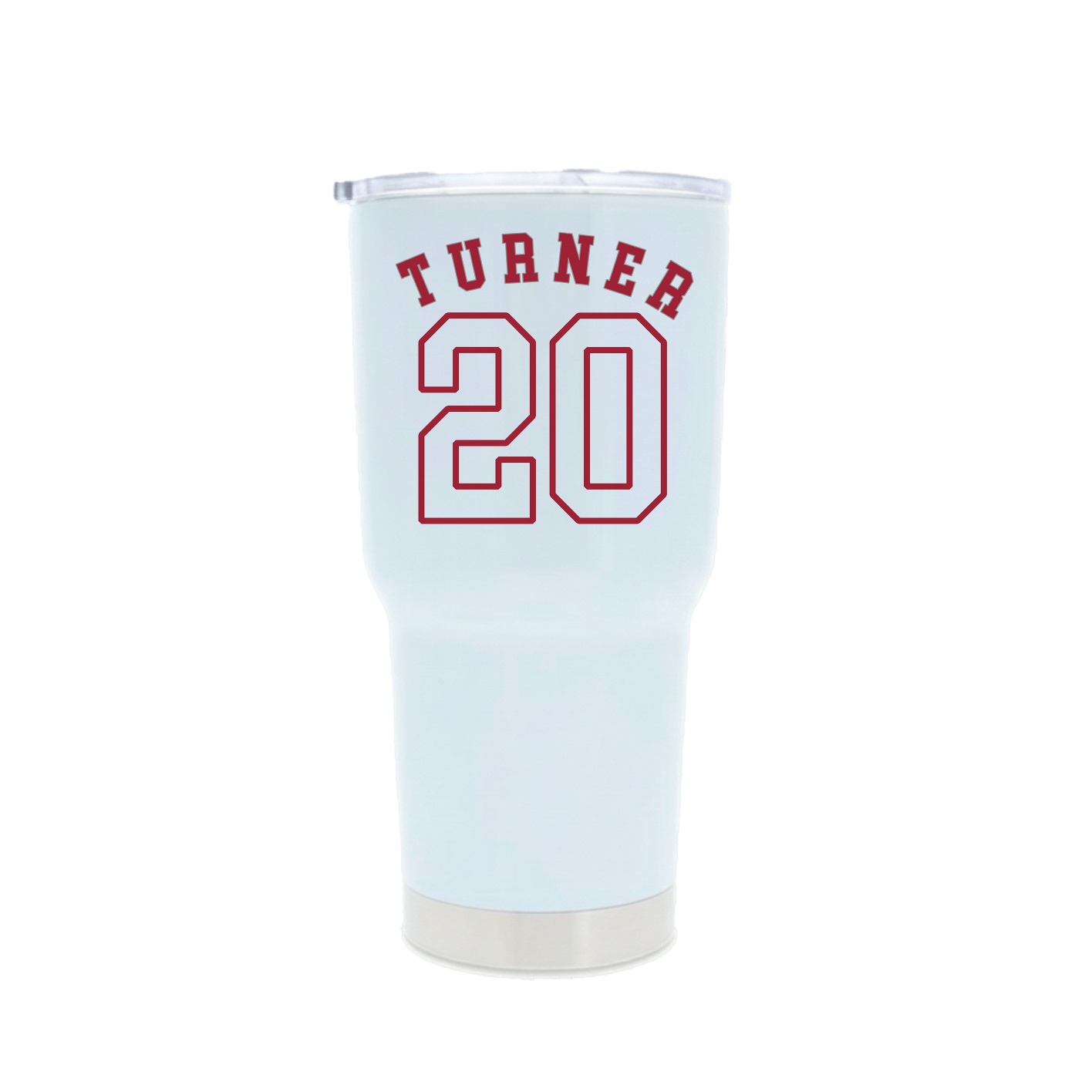 30oz Stainless Steel Tumbler — Shirsey Arch in White