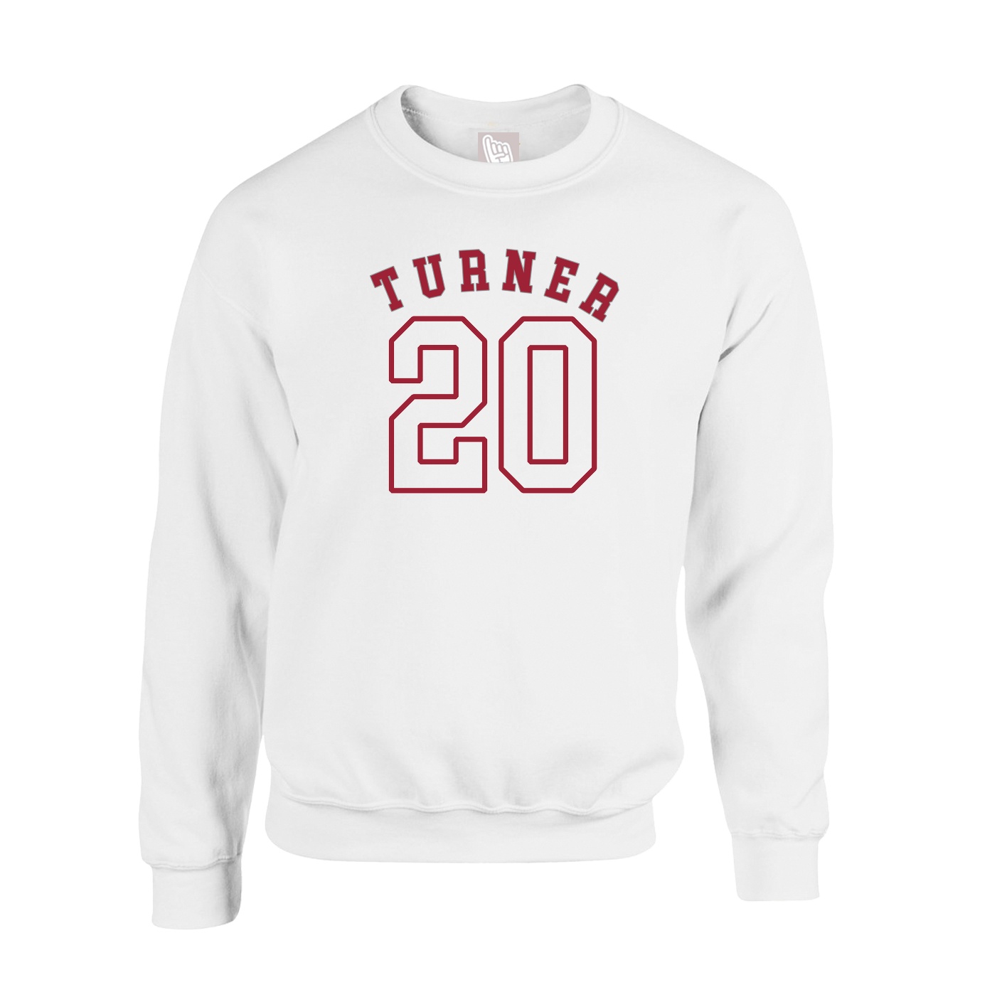 Fleece Crew — Shirsey Arch in White