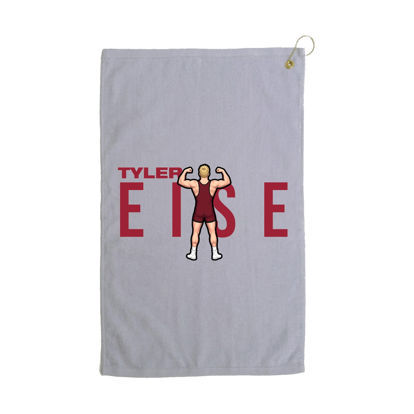 Golf Towel — Player Name in Grey