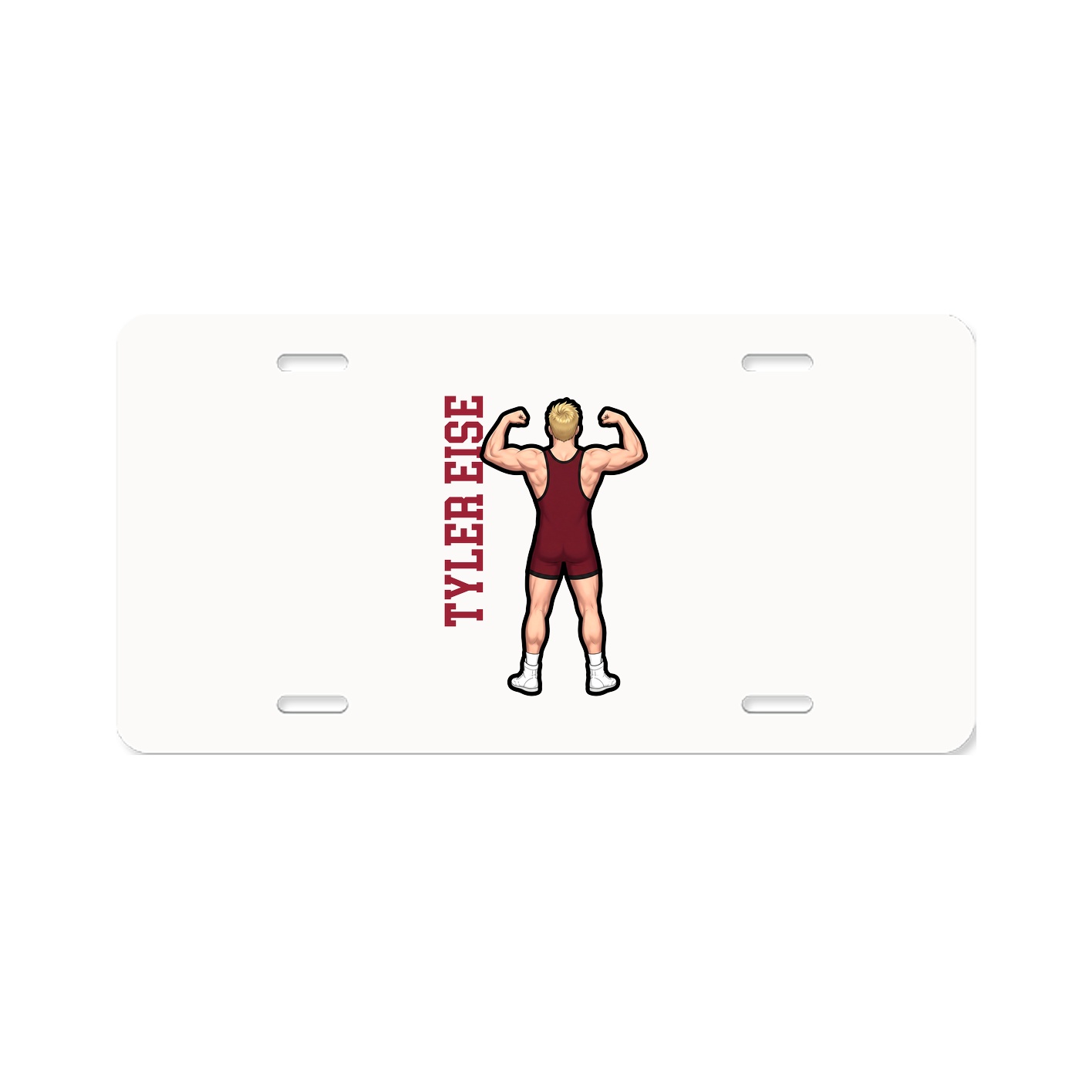 License Plate — Name Vertical in Classic