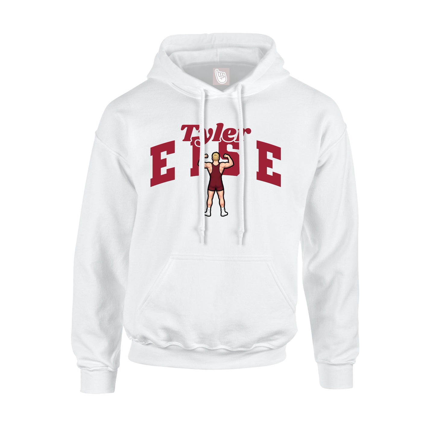 Youth Hoodie — Signature Arch in White
