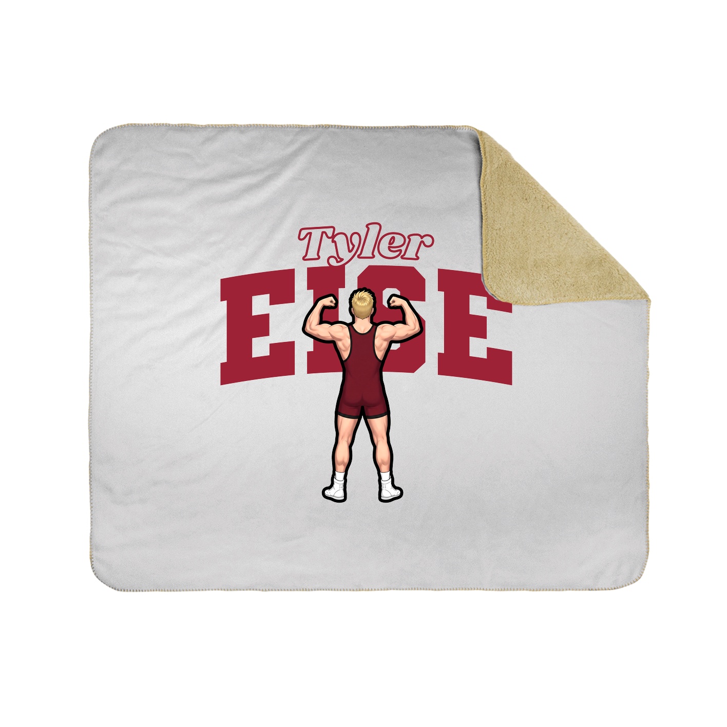 Throw Blanket — Name Arch in White