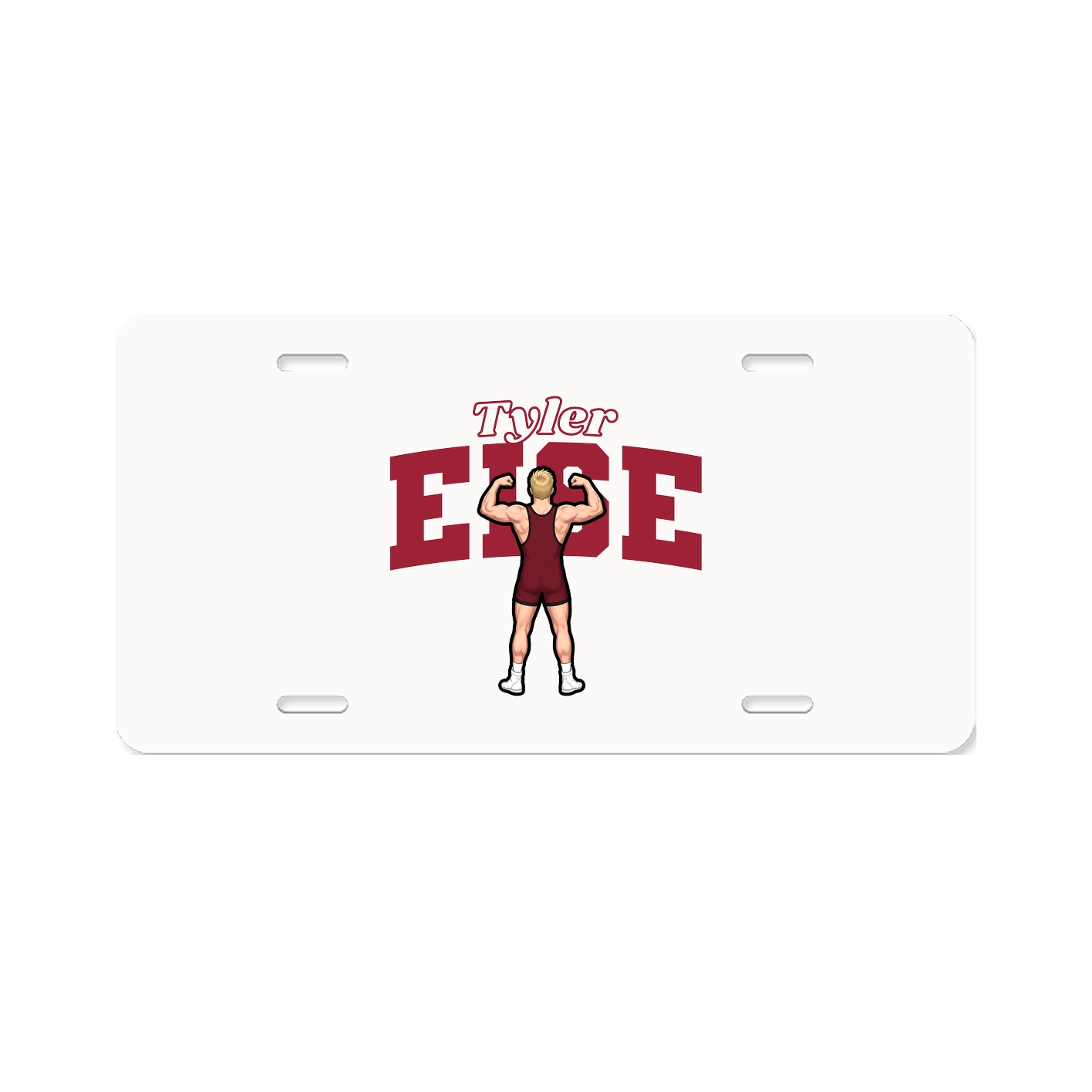License Plate — Name Arch in Classic