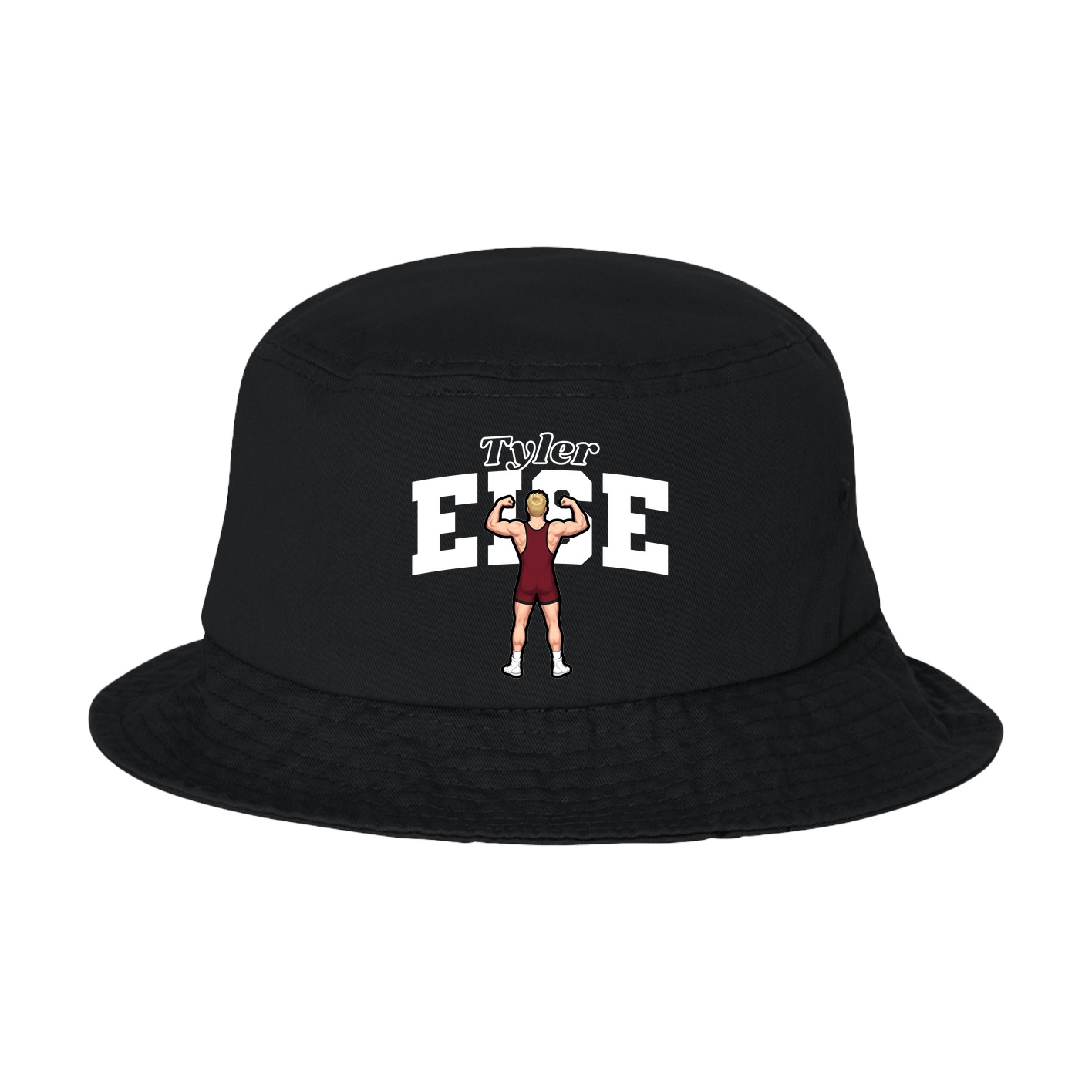 Bucket Cap — Name Arch in Black