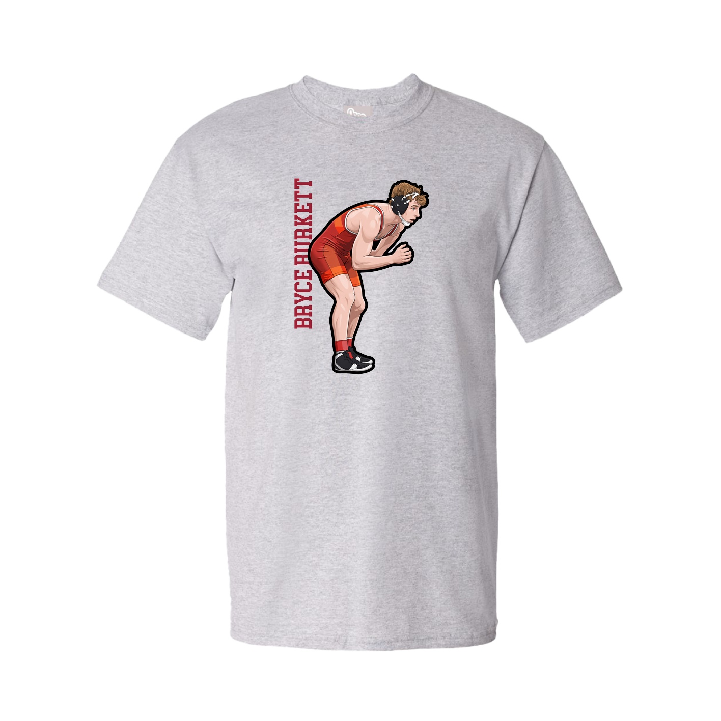 Tee — Name Vertical in Grey