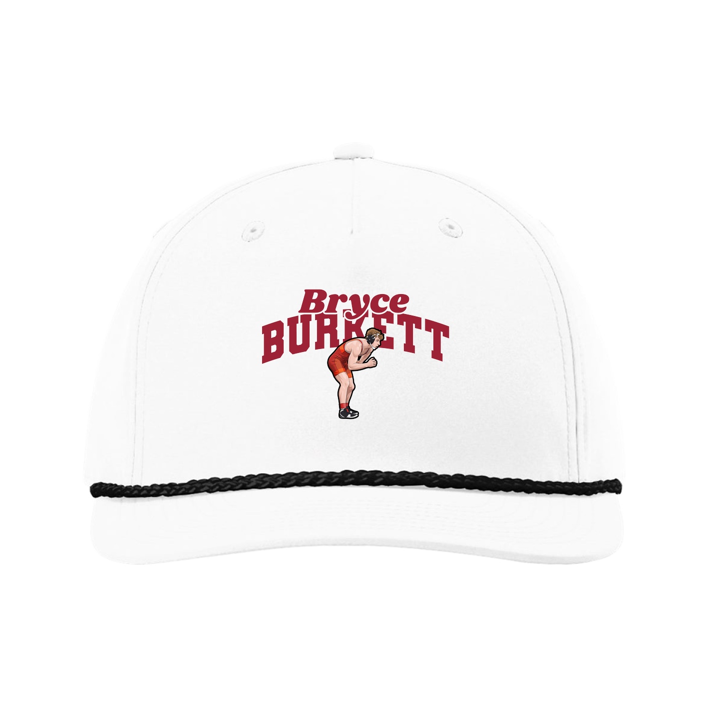 Five-Panel Classic Rope Cap — Signature Arch in White