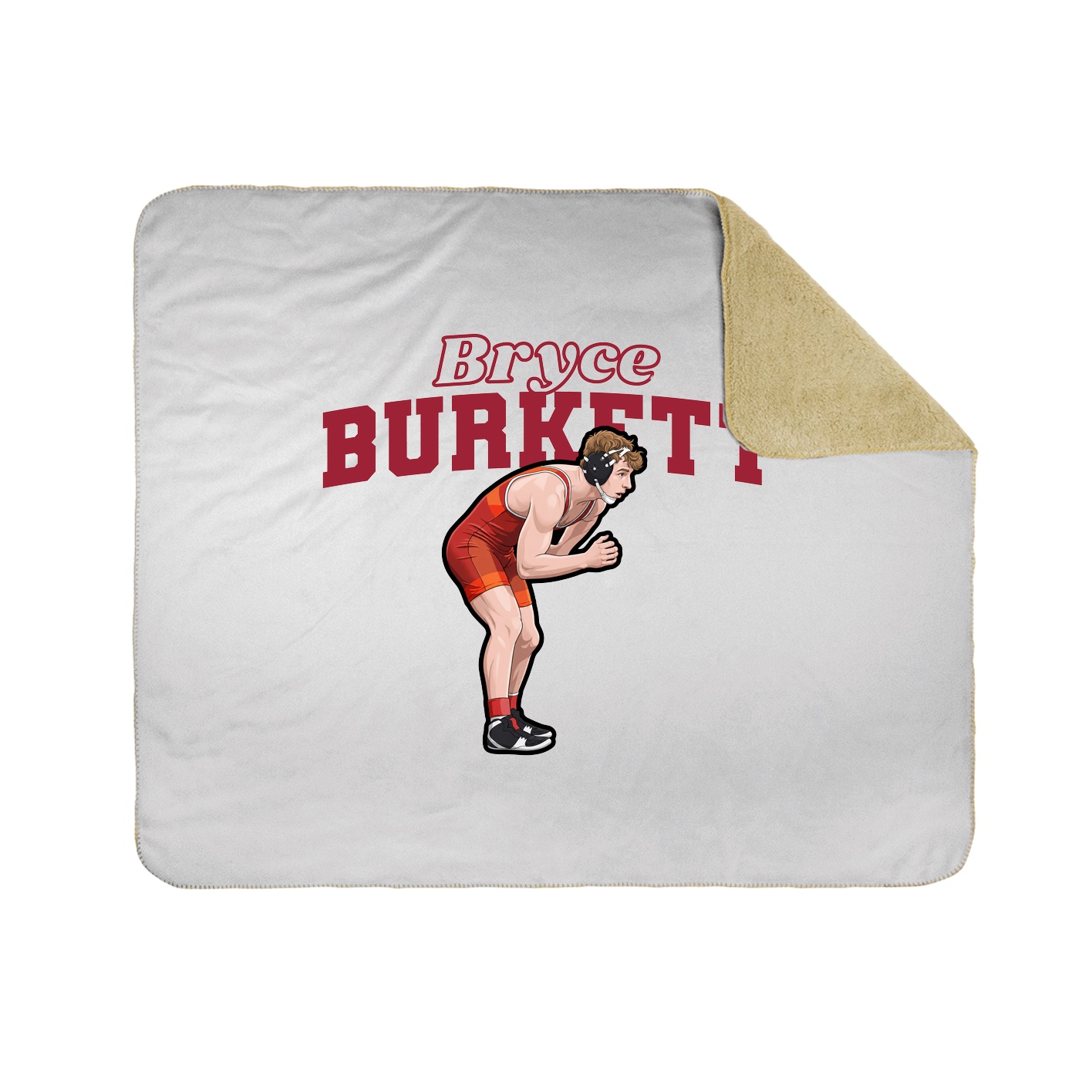 Throw Blanket — Name Arch in White