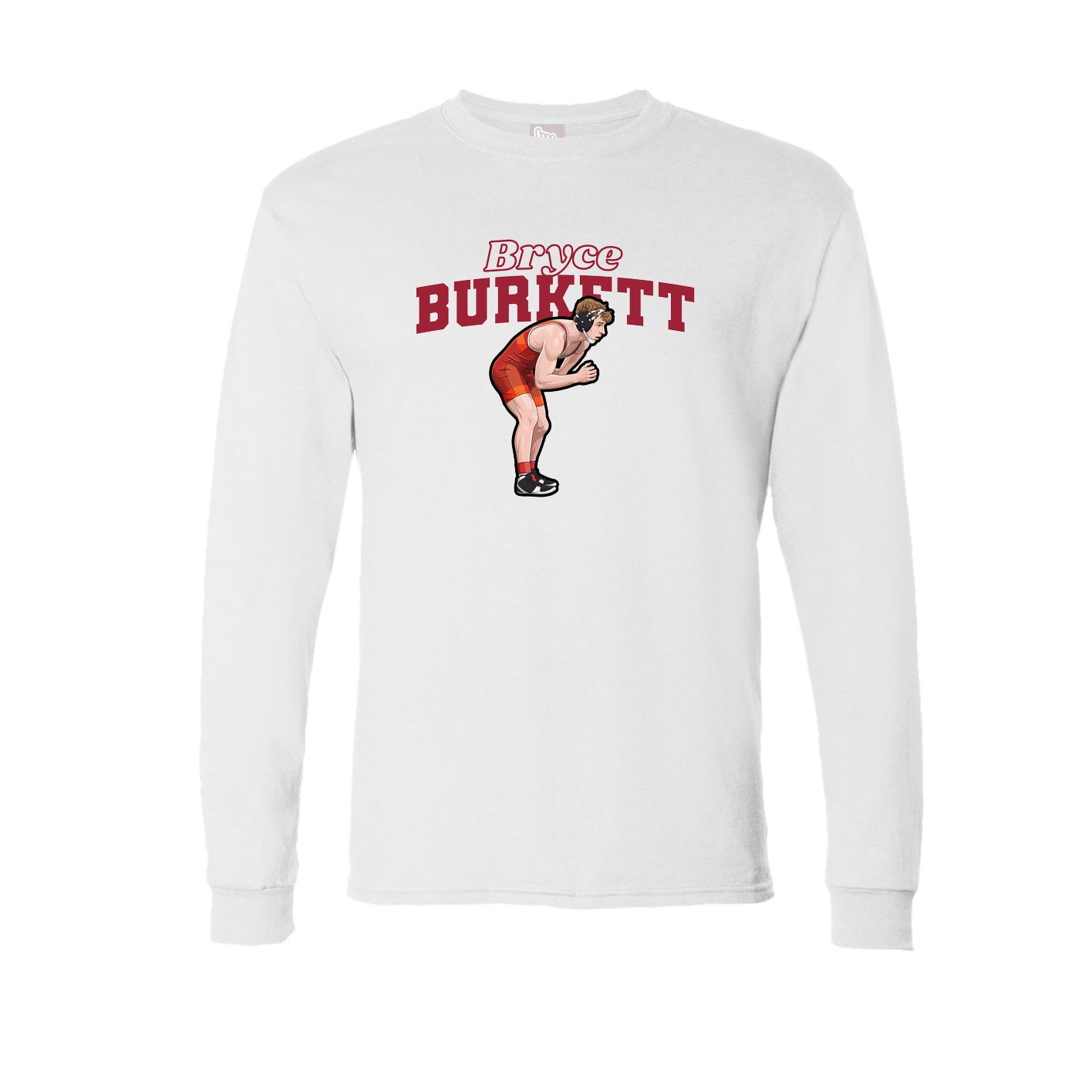Long Sleeve Tee — Name Arch in White