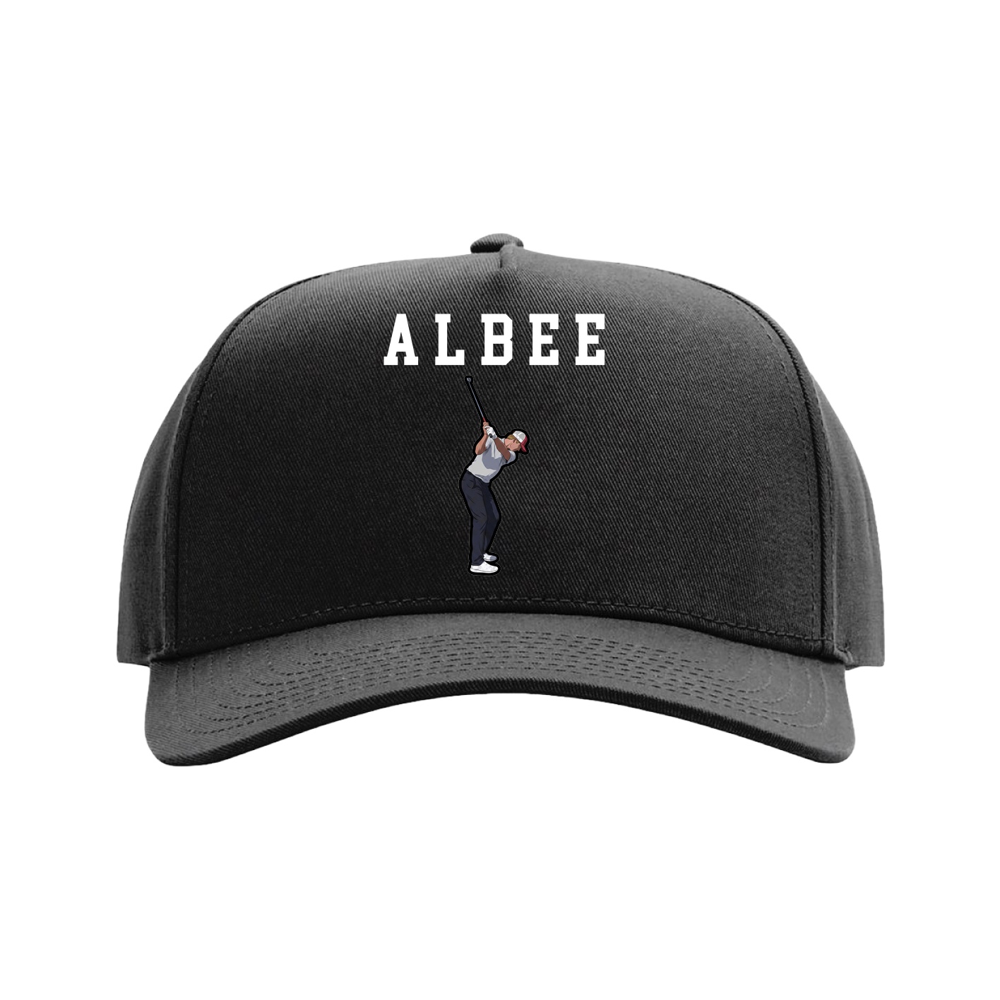Full Fabric Five-Panel Champ Cap — Shirsey in Black