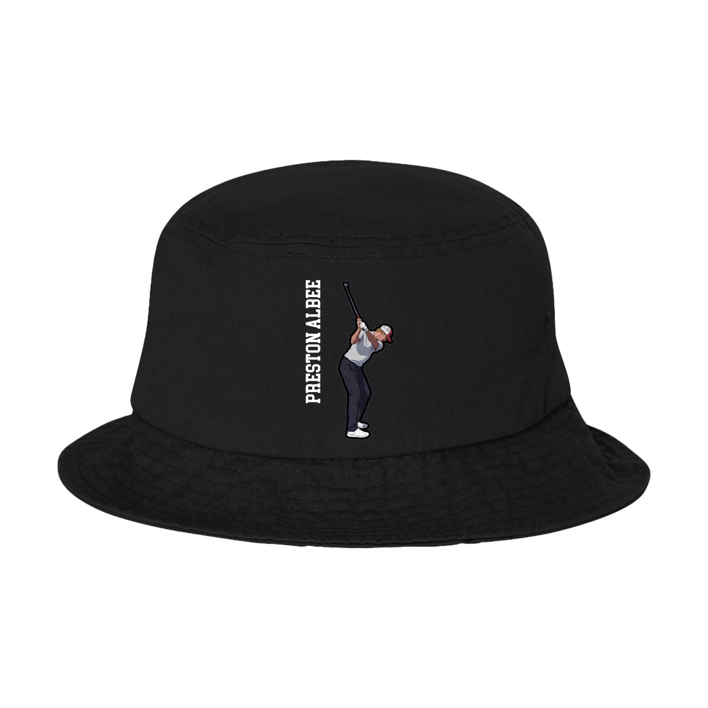 Bucket Cap — Name Vertical in Black