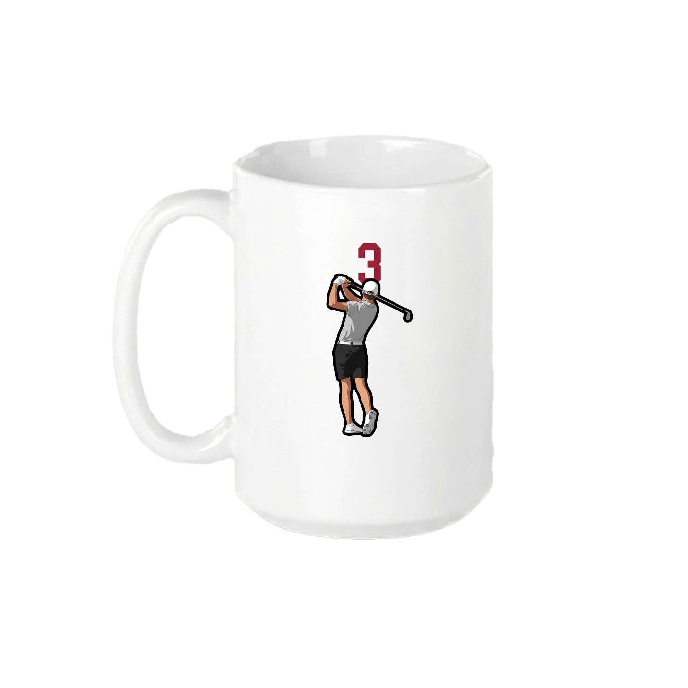15oz Coffee Mug — Number Top in White
