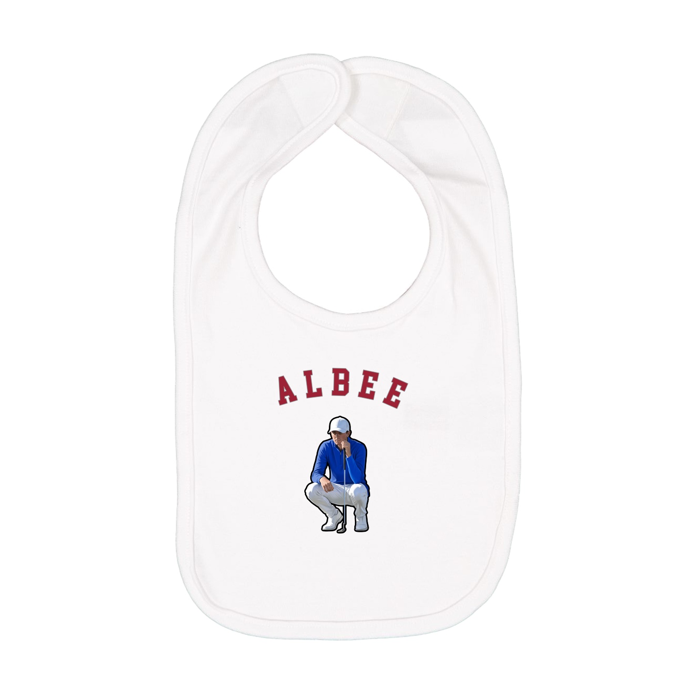 Infant Bib — Shirsey Arch in White