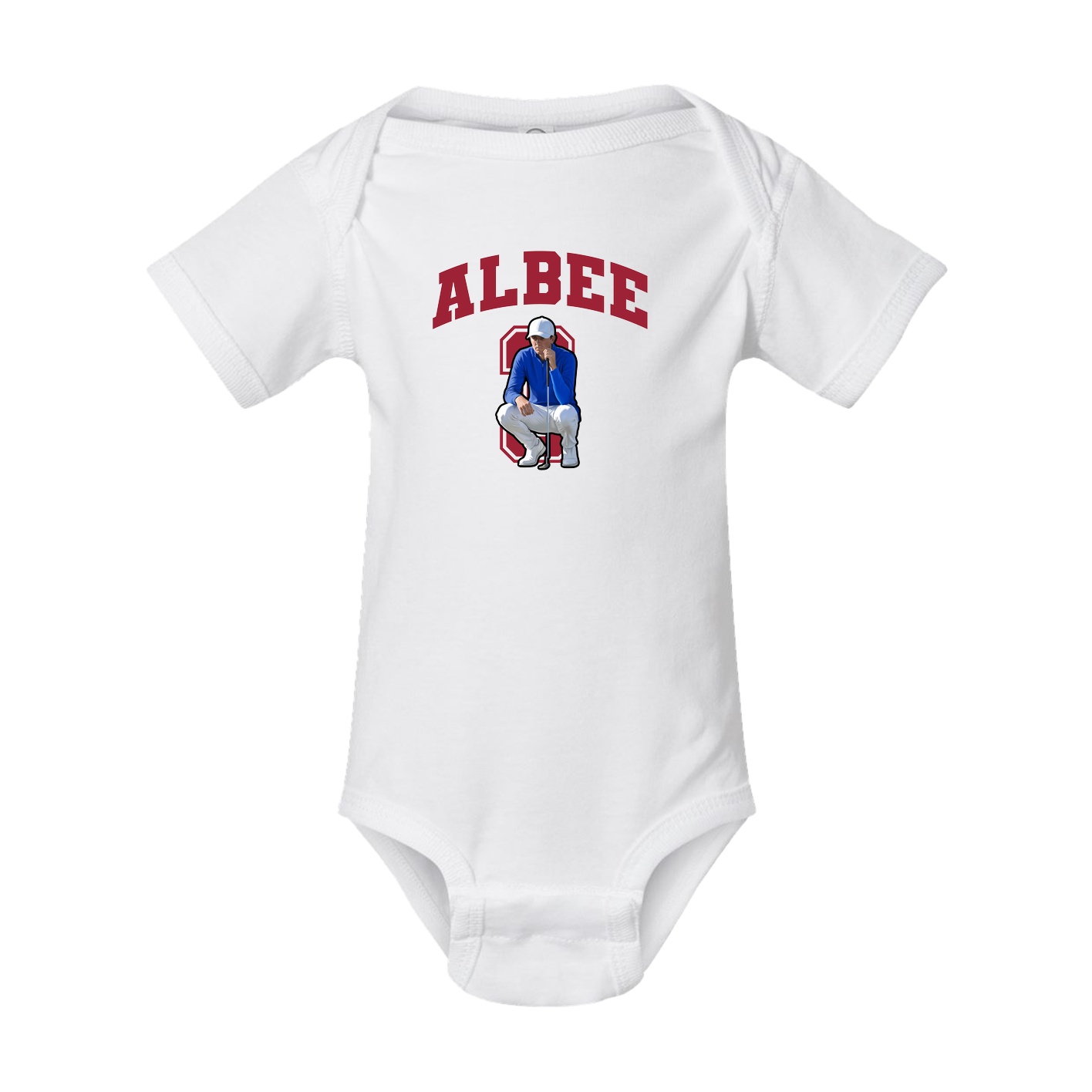 Baby Onesie — Number in White