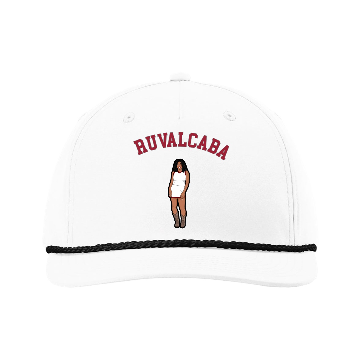 Five-Panel Classic Rope Cap — Shirsey Arch in White