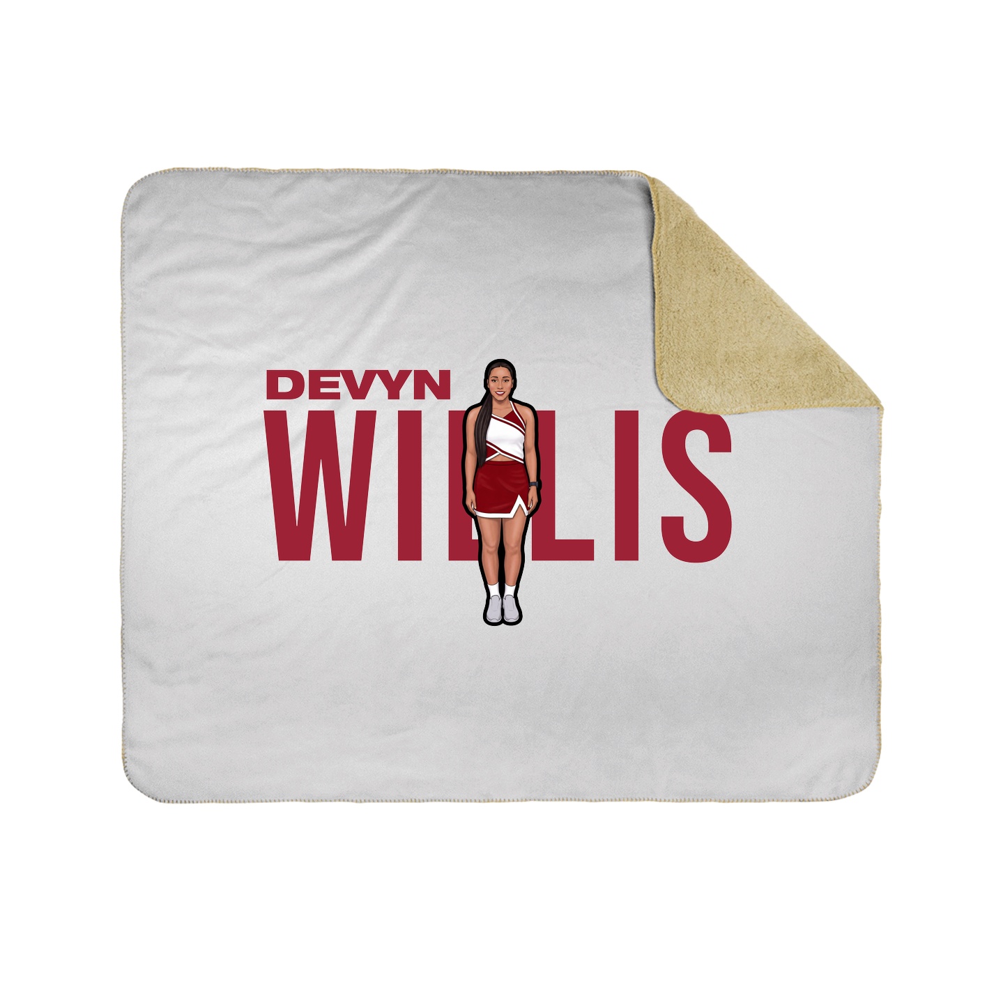 Throw Blanket — Player Name in White