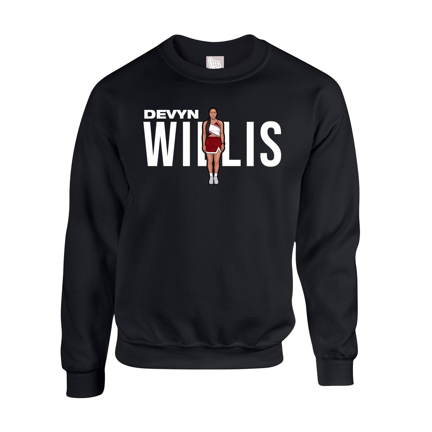 Fleece Crew — Player Name in Black