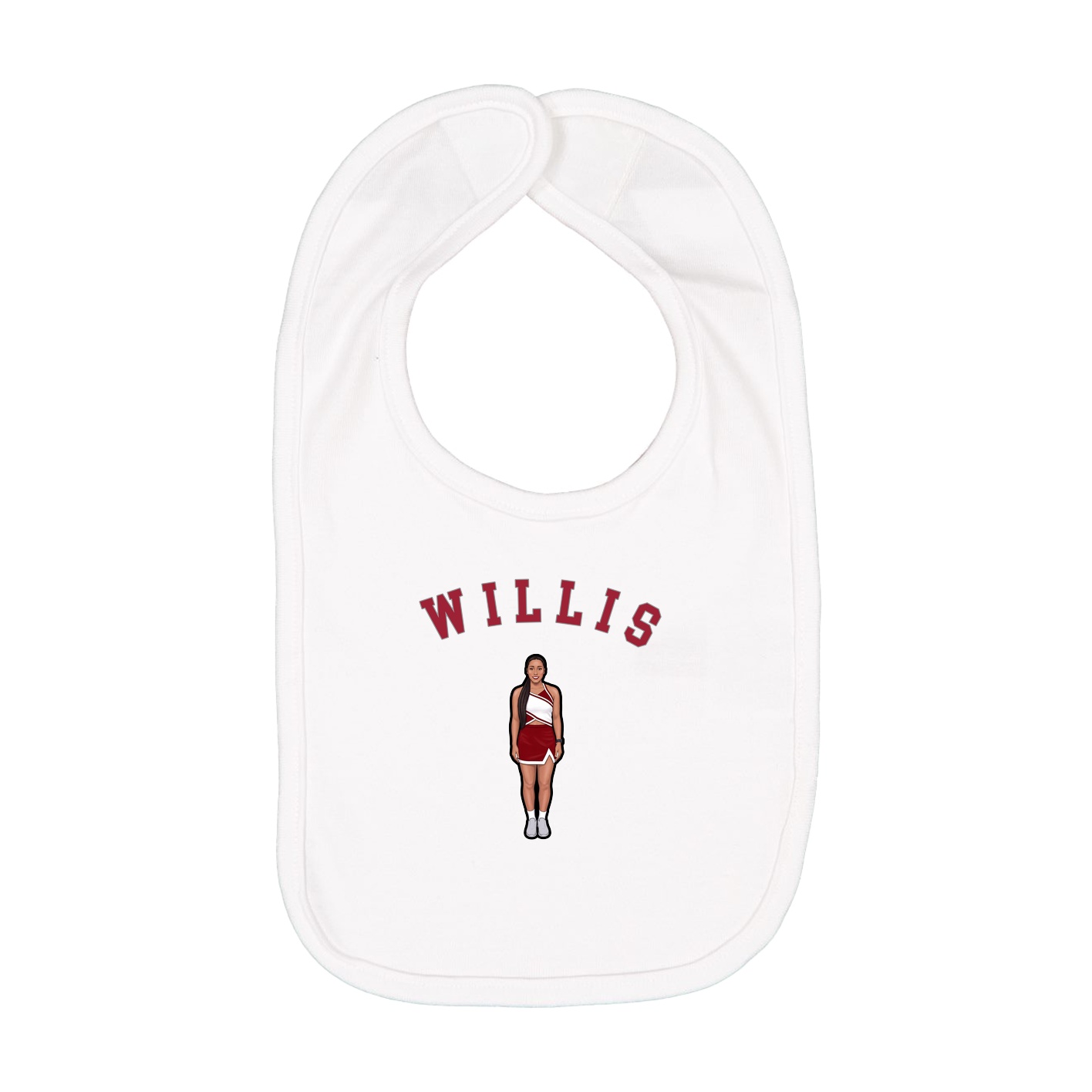 Infant Bib — Shirsey Arch in White