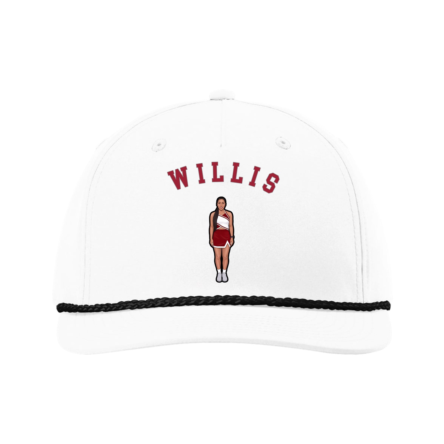 Five-Panel Classic Rope Cap — Shirsey Arch in White