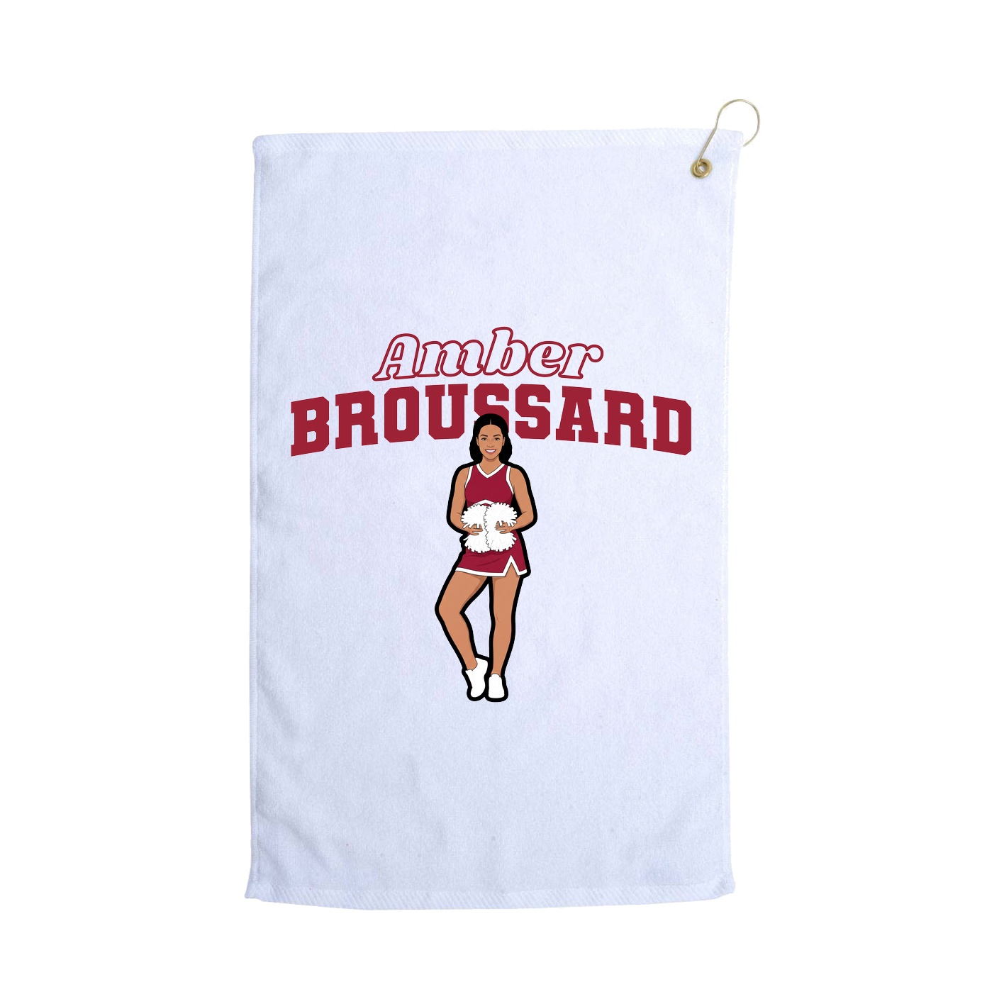 Golf Towel — Name Arch in White