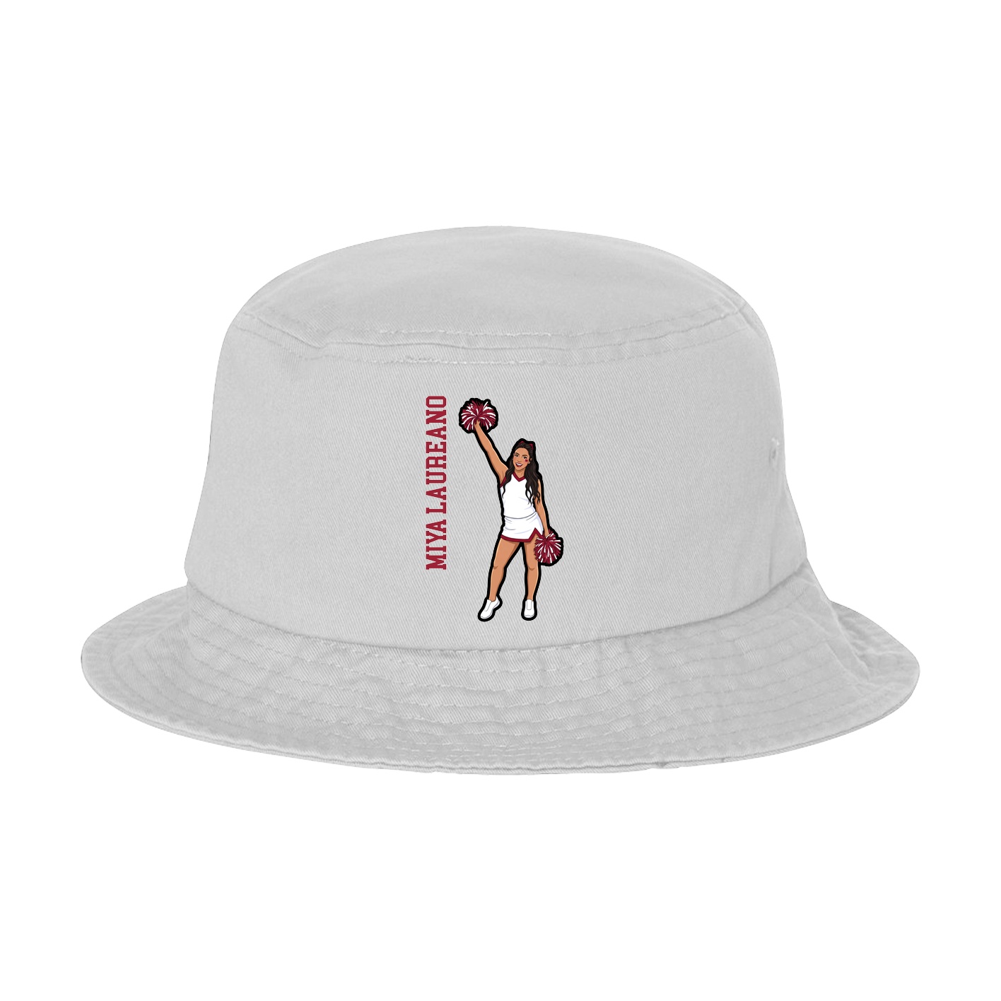 Bucket Cap — Name Vertical in White