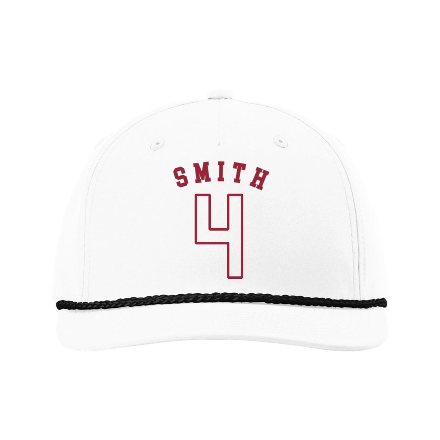 Five-Panel Classic Rope Cap — Shirsey Arch in White