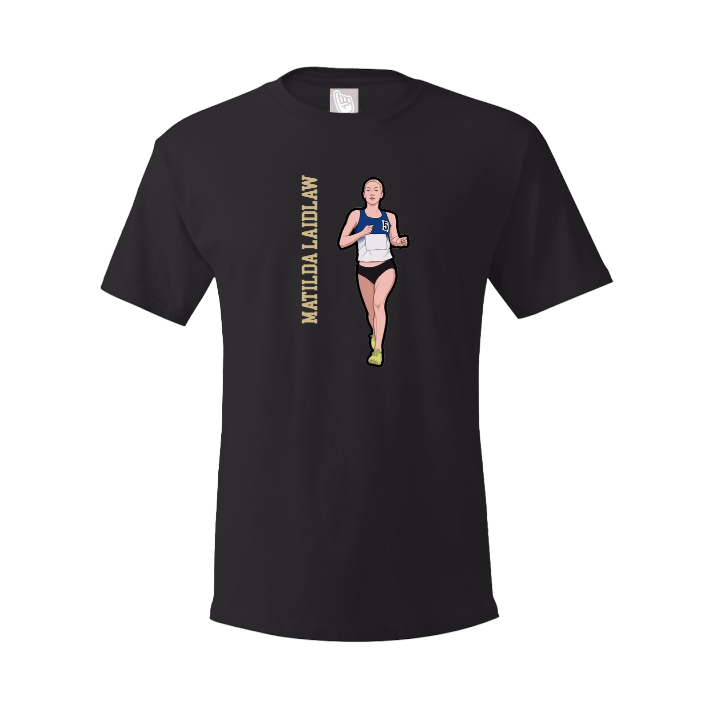 Youth Tee — Name Vertical in Black