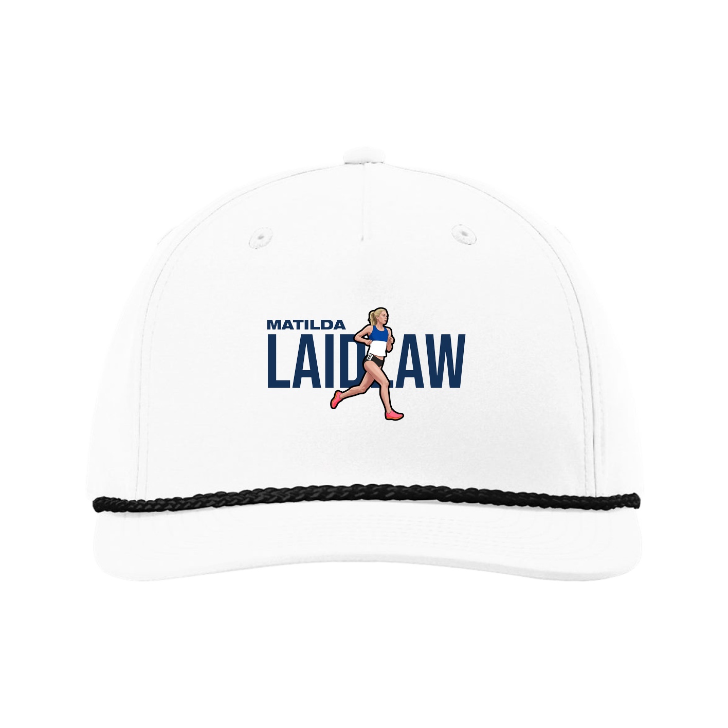 Five-Panel Classic Rope Cap — Player Name in White