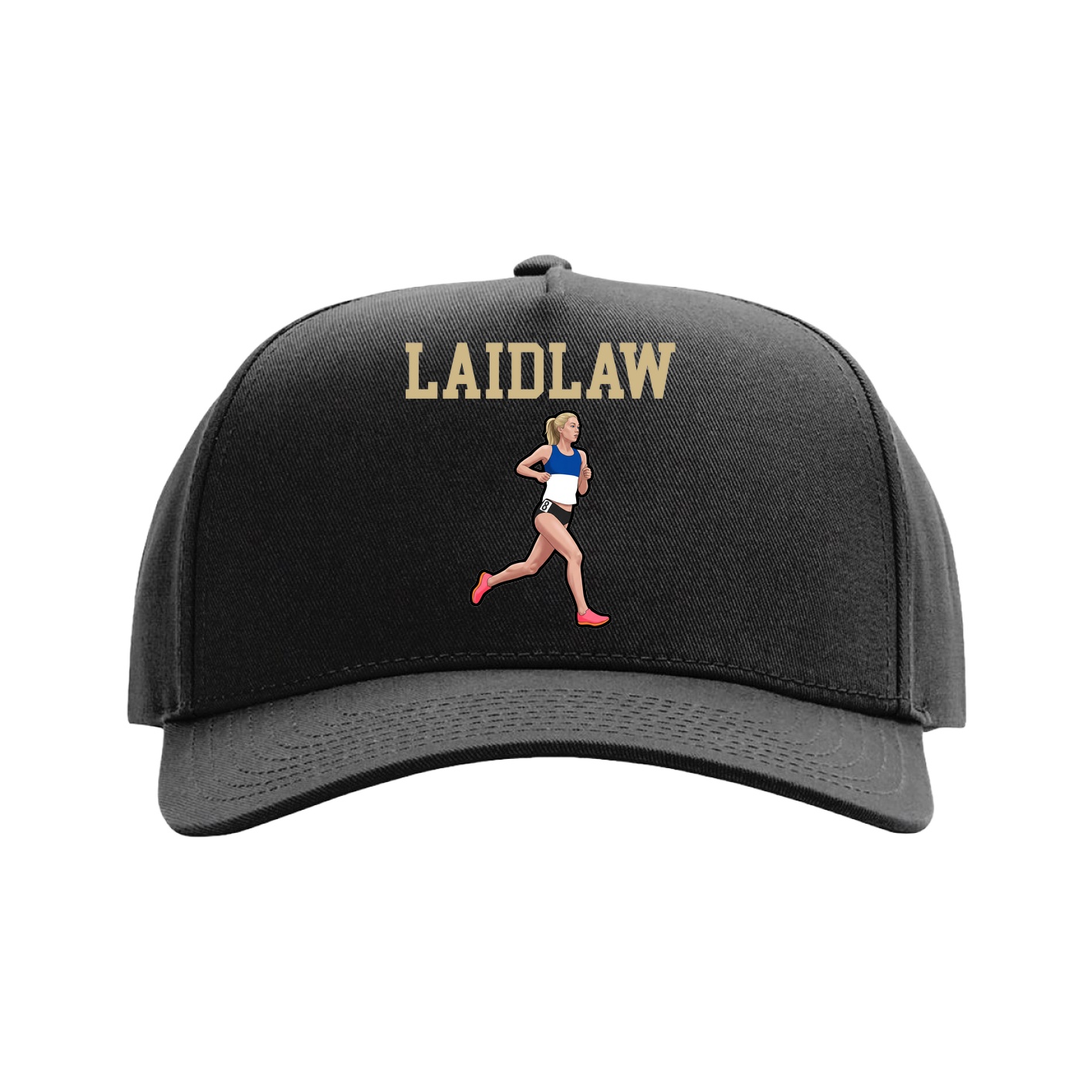 Full Fabric Five-Panel Champ Cap — Shirsey in Black