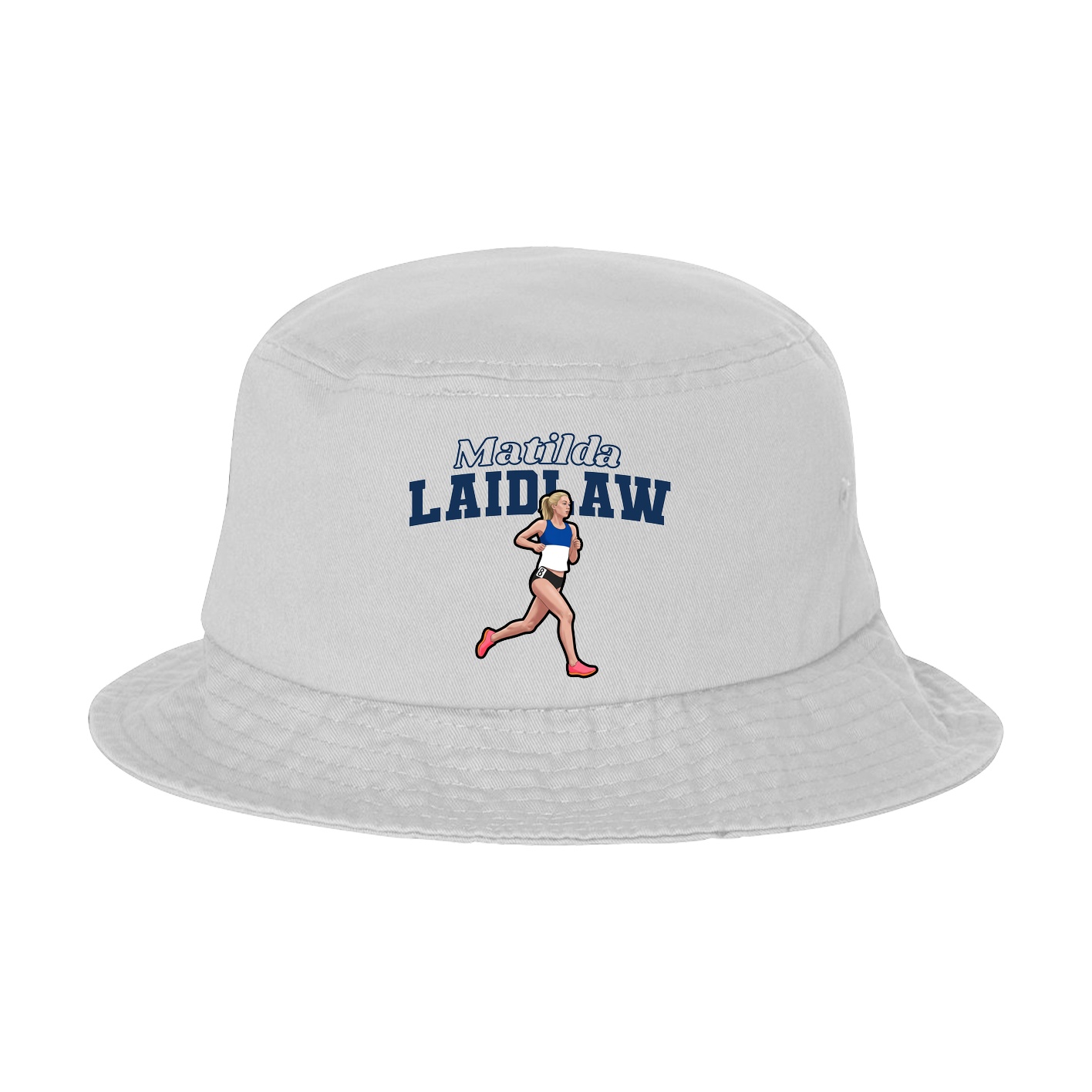 Bucket Cap — Name Arch in White