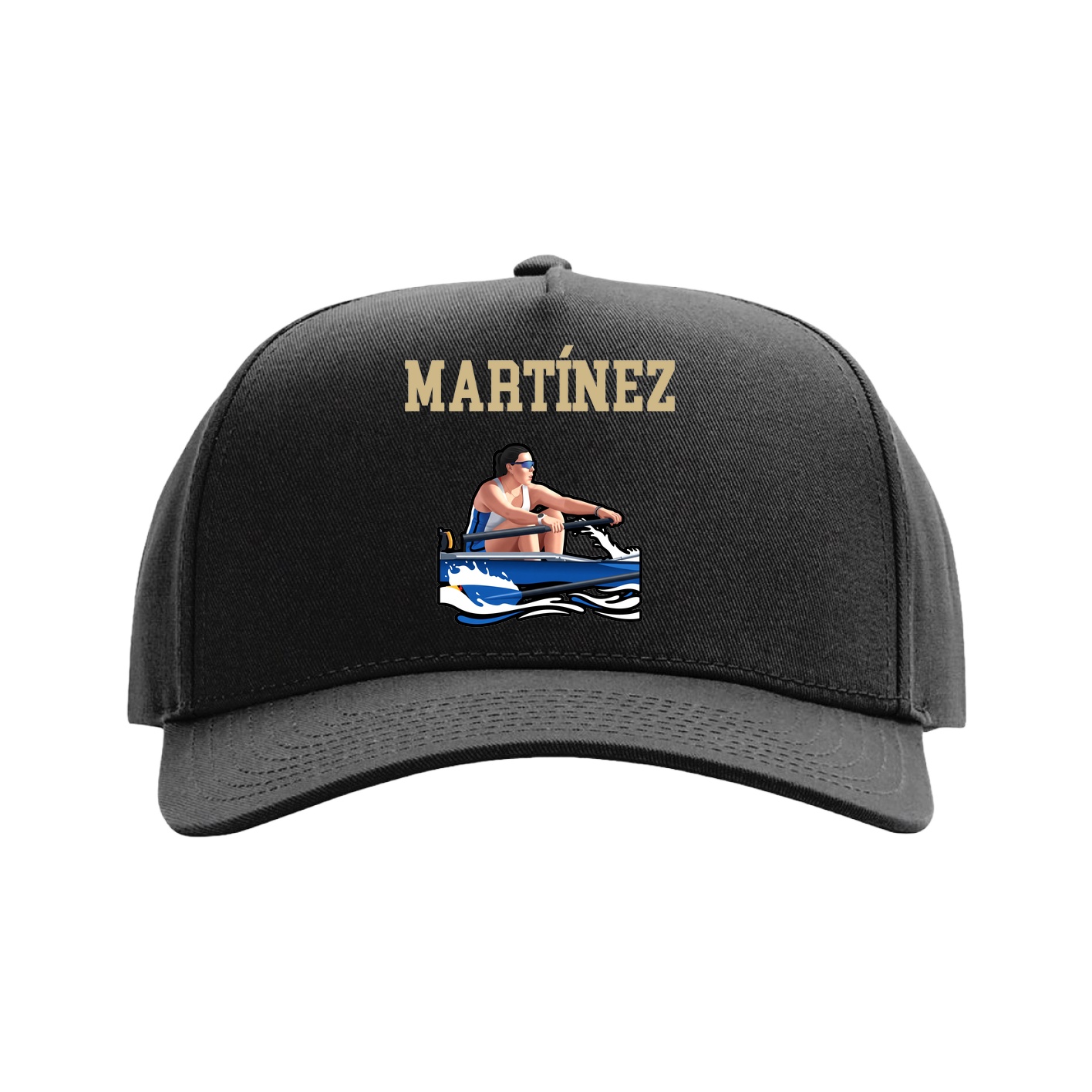 Full Fabric Five-Panel Champ Cap — Shirsey in Black