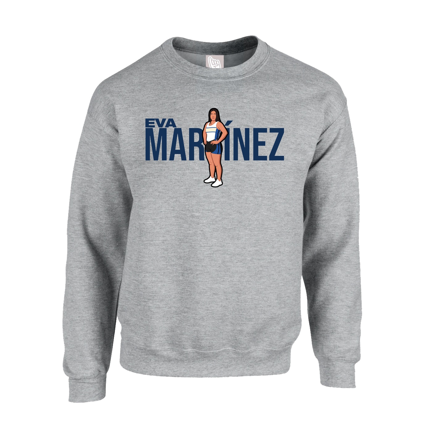 Fleece Crew — Player Name in Grey
