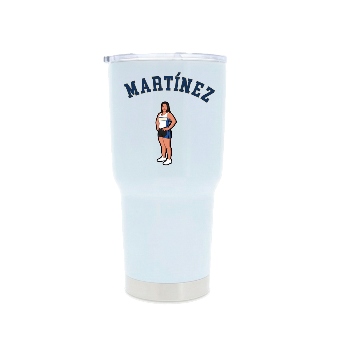 30oz Stainless Steel Tumbler — Shirsey Arch in White