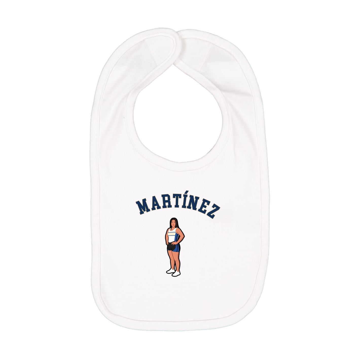 Infant Bib — Shirsey Arch in White