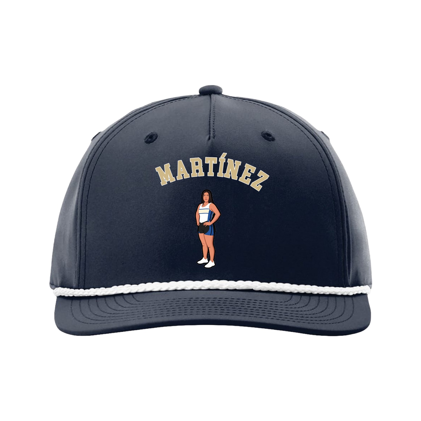 Five-Panel Classic Rope Cap — Shirsey Arch in Navy