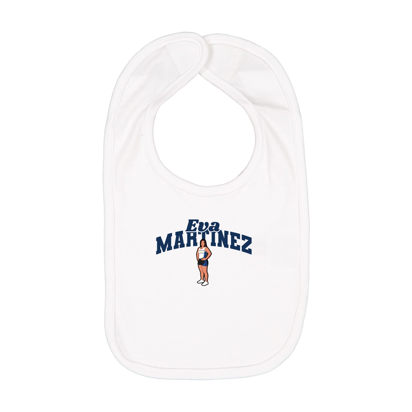 Infant Bib — Signature Arch in White