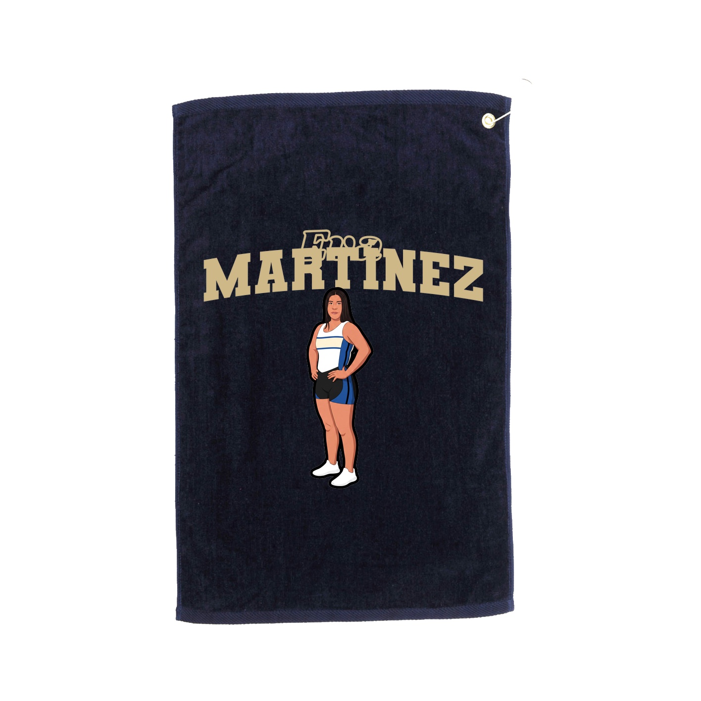 Golf Towel — Name Arch in Navy