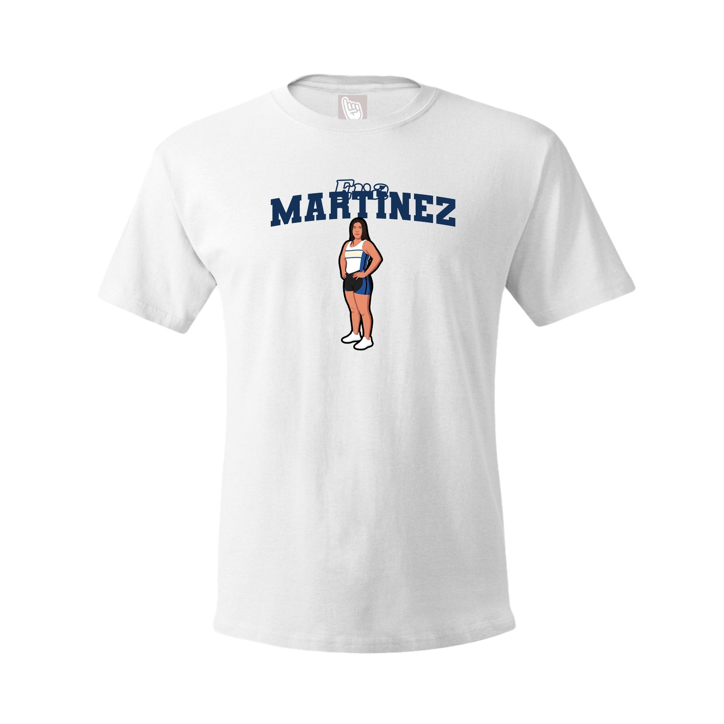 Youth Tee — Name Arch in White