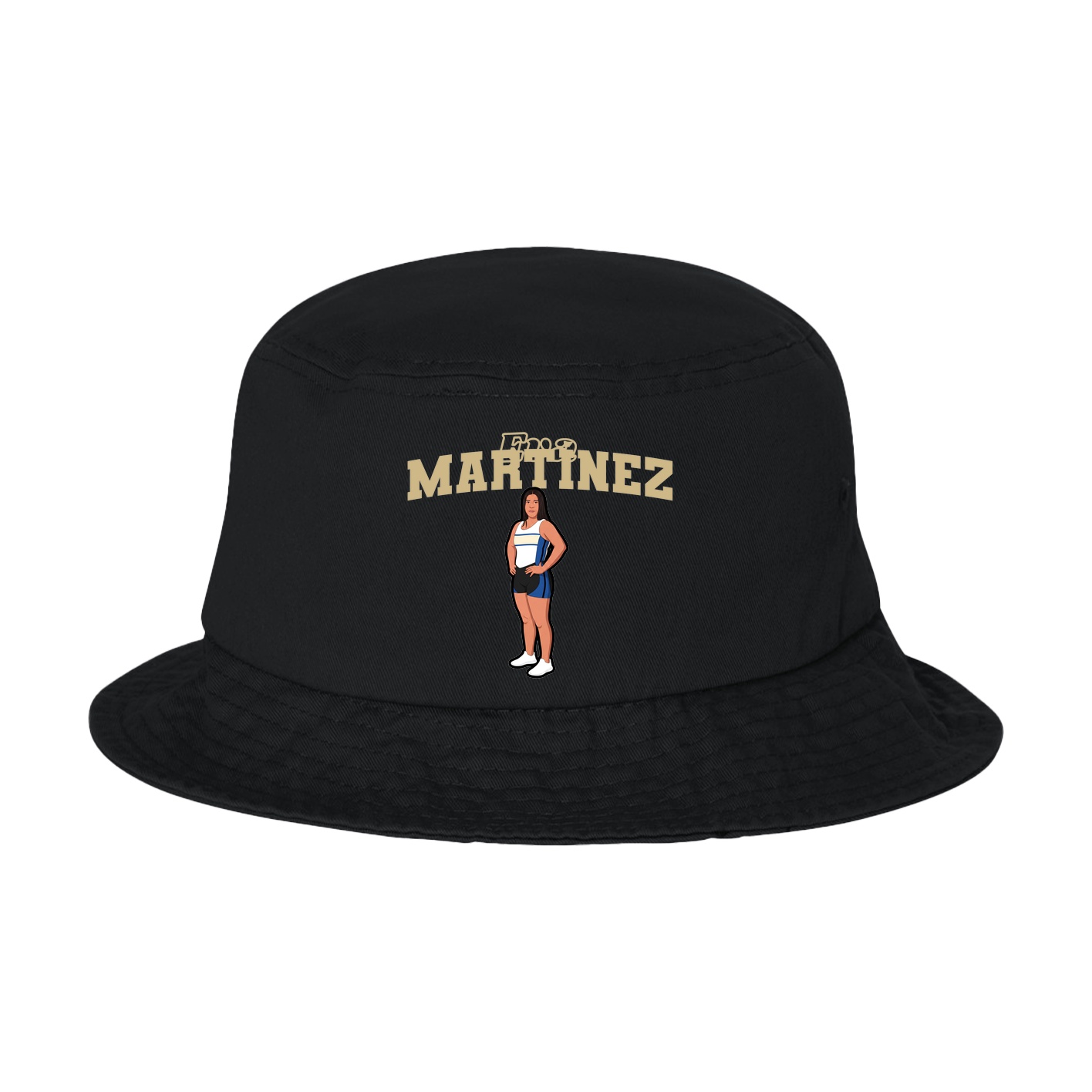 Bucket Cap — Name Arch in Black