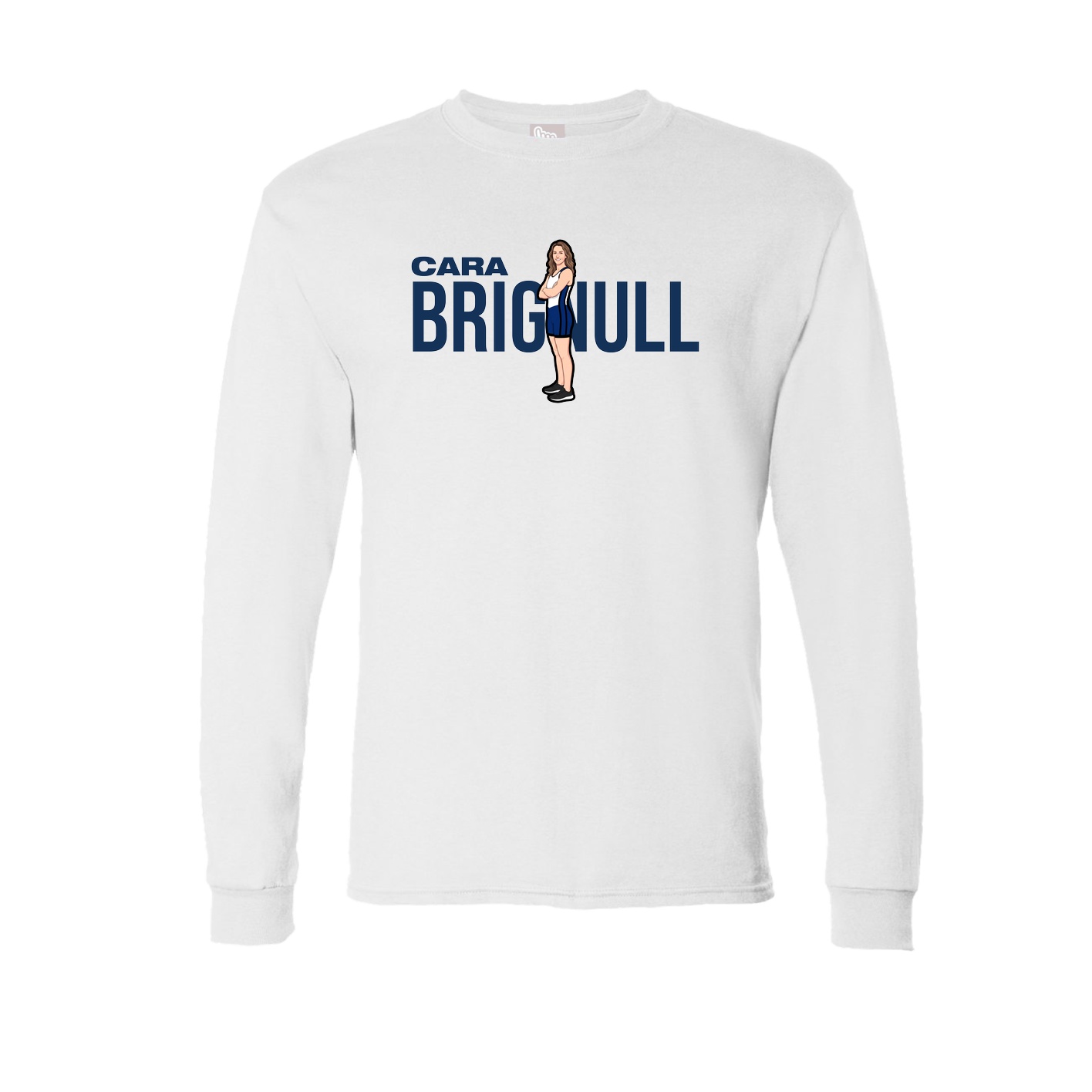 Long Sleeve Tee — Player Name in White