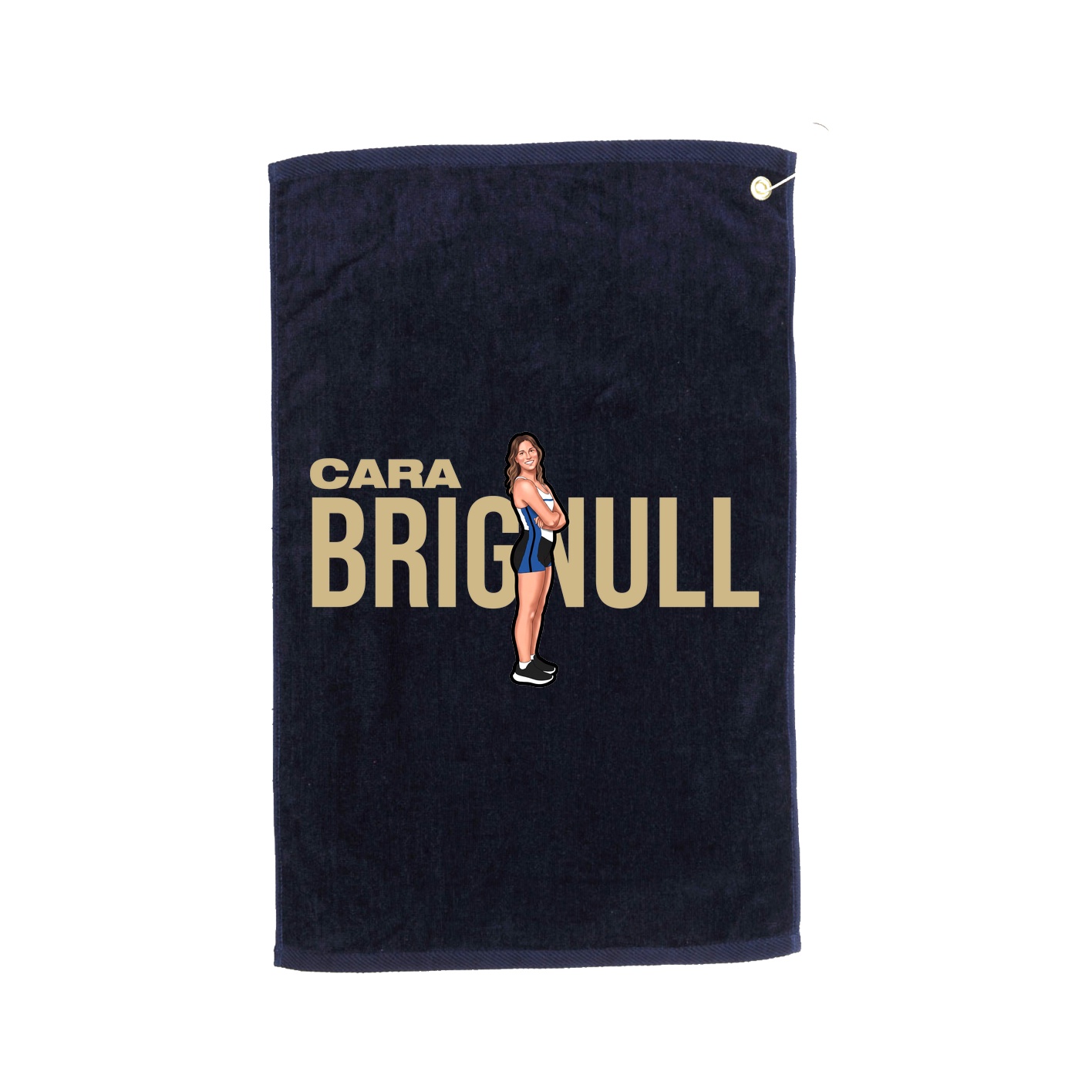 Golf Towel — Player Name in Navy