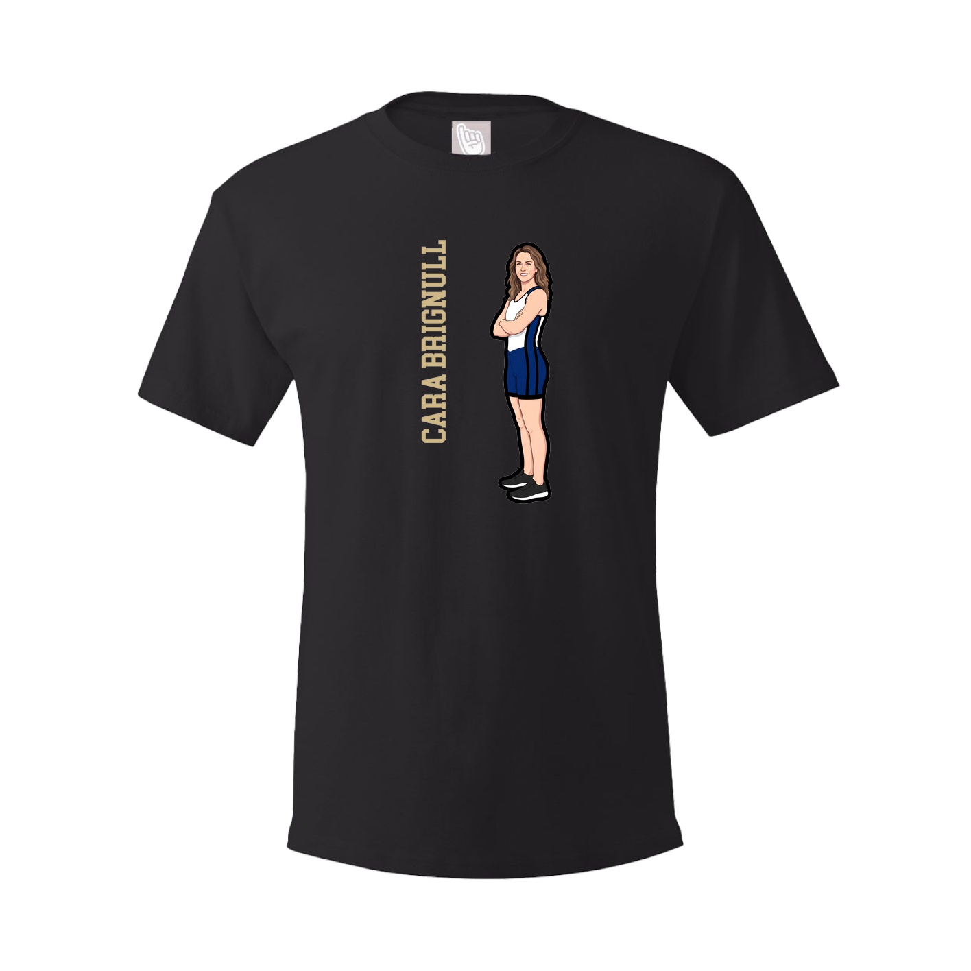 Tee — Name Vertical in Black
