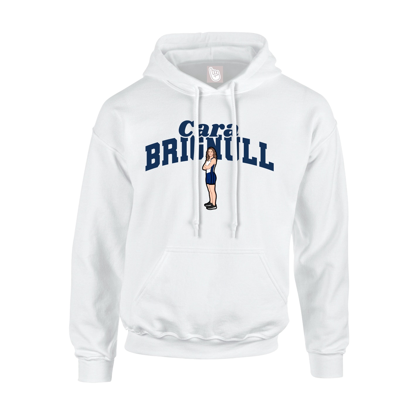Youth Hoodie — Signature Arch in White